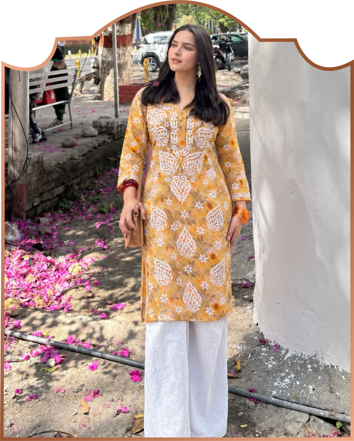 Women Chikankari Printed Kurti